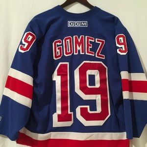 NY Rangers lace-up jersey Scott Gomez #19